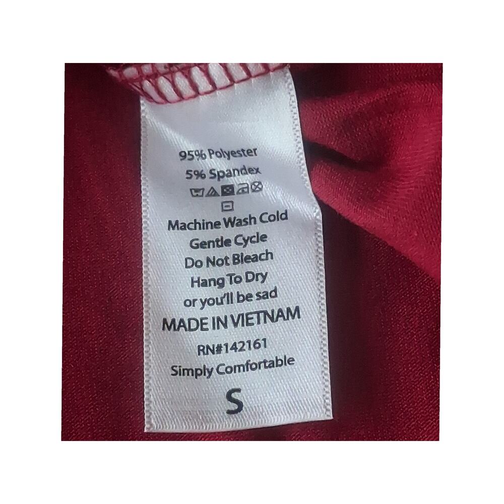 LuLaRoe CARLY High Low Dress Solid Wein Red Short Sleeve Round Neck Women Size S - Picture 6 of 6